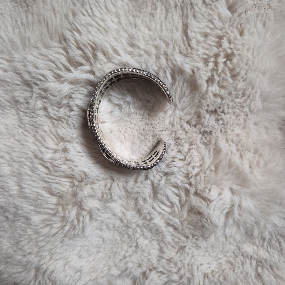 Brown Leather Bracelet with Silver Accents - Picture 3 of 12
